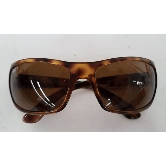 Ray Ban Men's RB4075 Brown Rectangle Sunglasses - Picture 7 of 8